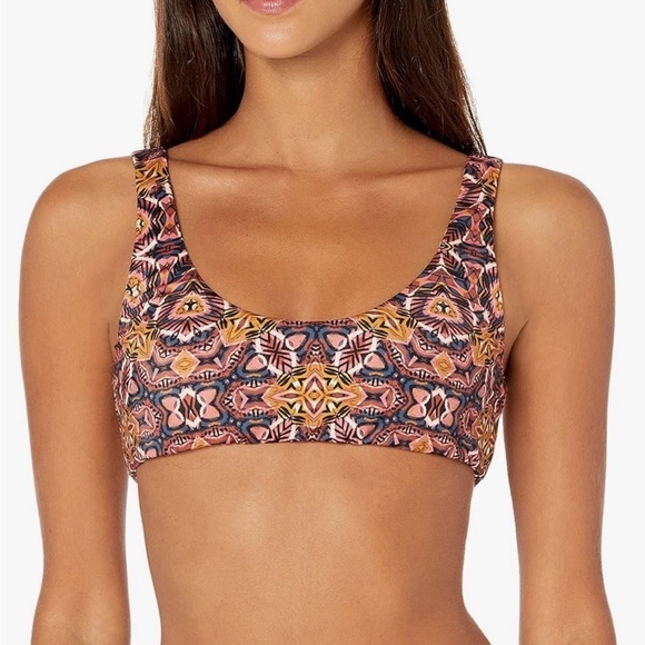 Billabong Sun Tribe reversible bikini top multicolor/ black white fits medium - Picture 1 of 7
